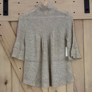 Anthropologie Cream Knit Sweater